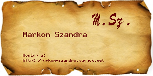 Markon Szandra névjegykártya
